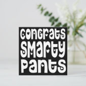 Carte Félicitations Smarty Pantalons Texte Coeurs Examen (Debout devant)