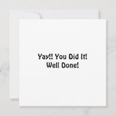 Carte Félicitations Smarty Pantalons Texte Coeurs Examen (Dos)