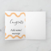 Carte Félicitations spirale orange bordure espagnole boh (Intérieur)