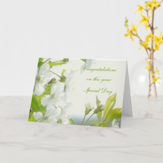 Carte Félicitations, sur ceci votre, ... (Fleur jaune)