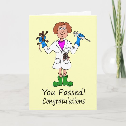 Carte Félicitations sur devenir qualifié en tant que (Devant)