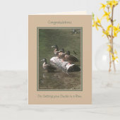 Carte Félicitations : Sur la mise en rangée de vos canar (Fleur jaune)