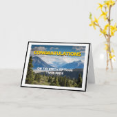 Carte Félicitations sur la naissance de votre Pecs (Fleur jaune)