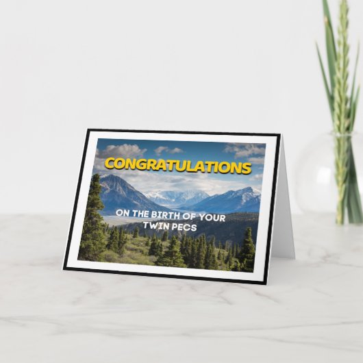 Carte Félicitations sur la naissance de votre Pecs (Devant)