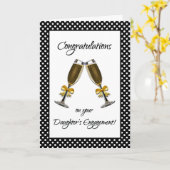 Carte Félicitations sur le fiançailles de votre fille ! (Fleur jaune)