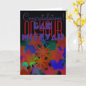 Carte Félicitations sur votre barre Mitzvah (Fleur jaune)