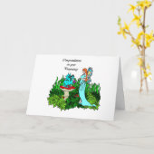 Carte Félicitations sur votre féerie enceinte de (Fleur jaune)