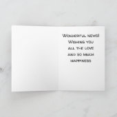 CARTE *FÉLICITATIONS* SUR **VOTRE FIANÇAILLES** (Intérieur)