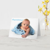 Carte Félicitations sur votre nouveau bébé (Fleur jaune)