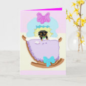 Carte Félicitations sur votre nouveau chiot (Fleur jaune)