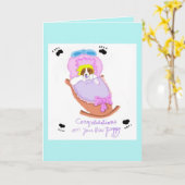 Carte Félicitations sur votre nouveau chiot (Fleur jaune)