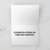 Carte Félicitations sur votre nouvelle addition (Intérieur)