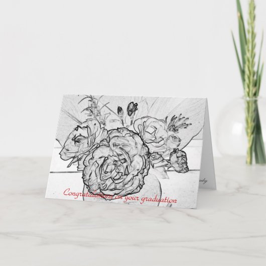 Carte Félicitations sur votre obtention du diplôme (Devant)