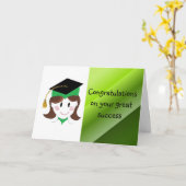 Carte Félicitations sur votre obtention du diplôme (Fleur jaune)