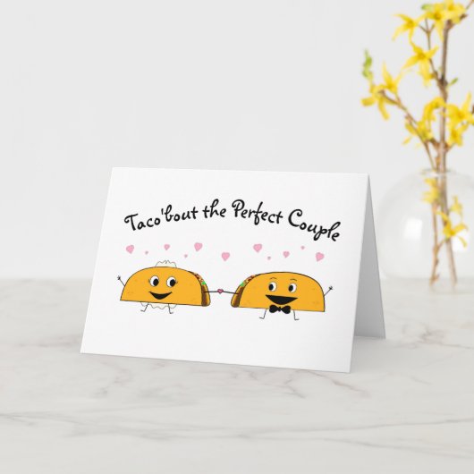 Carte Félicitations Taco Mariage Card (Fleur jaune)