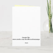 Carte Félicitations timbre bébé (Dos)