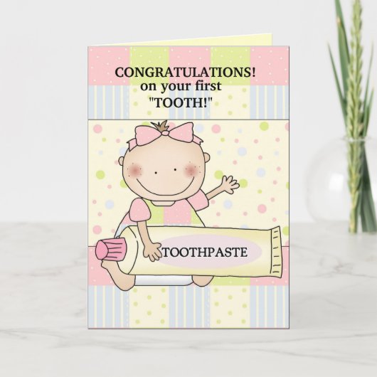 Carte Félicitations timbre bébé (Devant)