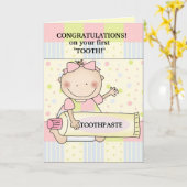 Carte Félicitations timbre bébé (Fleur jaune)