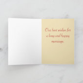 Carte Félicitations totalement rétros de mariage (Intérieur)