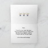 Carte Félicitations Triplets Personnalisée, Triple (Intérieur)