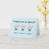 Carte Félicitations Triplets Personnalisée, Triple (Fleur jaune)