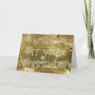 Carte Félicitations Typographie de confirmation Golden
