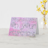 Carte Félicitations Typographie de retraite Aquarelle (Fleur jaune)