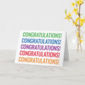 Carte Félicitations typographie moderne de félicitations (Fleur jaune)