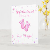 Carte Félicitations, une fille appelée customizable (Fleur jaune)