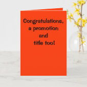 Carte Félicitations, une promotion et un titre aussi! (Fleur jaune)
