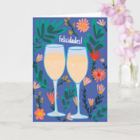 Félicitations Vin pétillant Champagne Floral À vot