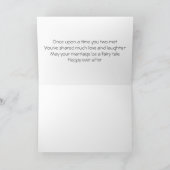 Carte Félicitations vintages de mariage de jeune mariée (Intérieur)