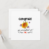 Carte Félicitations Vous avez cartonné Dessin animé Humo (Devant/Arrière en situation)