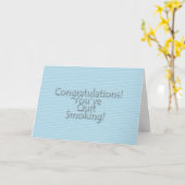 Carte Félicitations, vous avez cessé de fumer ! (Fleur jaune)