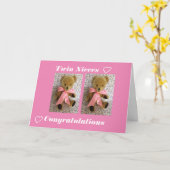 Carte Félicitations, vous avez des nièces jumelles. (Fleur jaune)