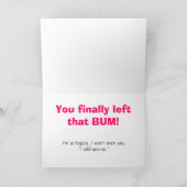 Carte FÉLICITATIONS!, Vous avez finalement quitté ce clo (Intérieur)