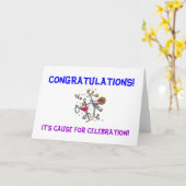 Carte FÉLICITATIONS!, Vous avez finalement quitté ce clo (Fleur jaune)