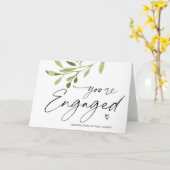 Carte Félicitations Vous êtes Engagé Futur M & Mme (Fleur jaune)