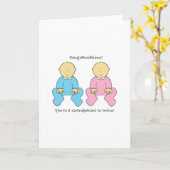 Carte Félicitations Vous êtes grand-parent pour les jume (Fleur jaune)