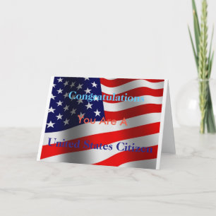 Carte Félicitations Vous êtes un citoyen des États-Unis