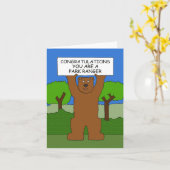 Carte Félicitations Vous êtes un Ranger de parc (Fleur jaune)