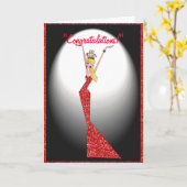 Carte "Félicitations !" Vous êtes une Super Star ! (Fleur jaune)