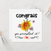 Carte Félicitations Vous L'Avez Baissé Cartoon Cartoon H (Devant/Arrière en situation)