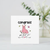 Carte Félicitations, vous l'avez fait caricature Humour (Debout devant)