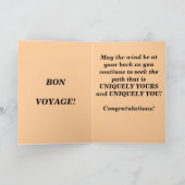 Carte Félicitations !  Voyage de fève ! (Intérieur)