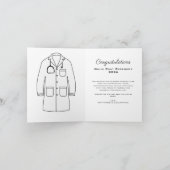 Carte Félicitations White Coat Ceremony Docteur (Intérieur)