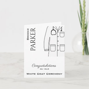 Carte Félicitations White Coat Ceremony Docteur