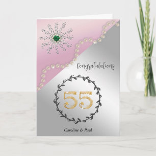 Carte Féliciter des amis pour leur 55e anniversaire de m