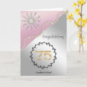 Carte Félicitez les amis pour le 75e anniversaire du Mar (Fleur jaune)