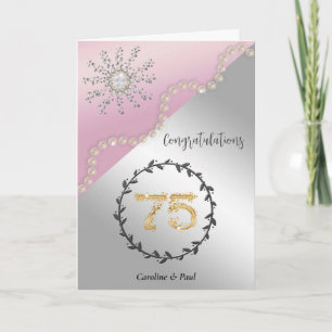 Carte Félicitez vos amis pour leur 75e anniversaire de m
